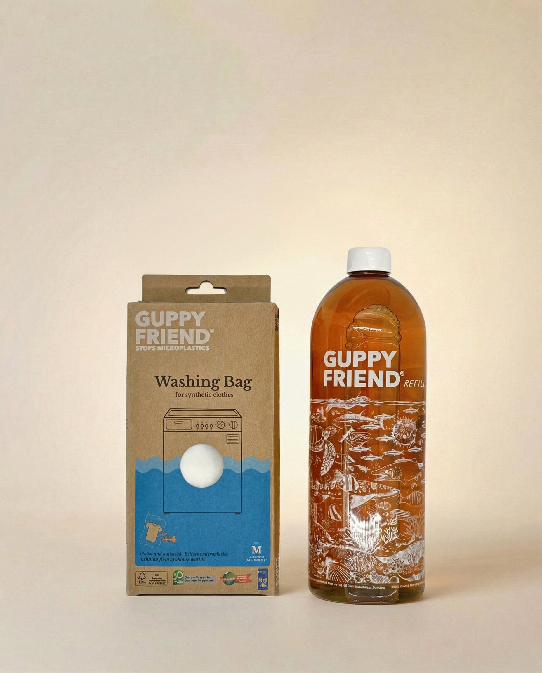 Guppyfriend mikroplastfri bundle vaskemiddel 1000ml og vaskepose