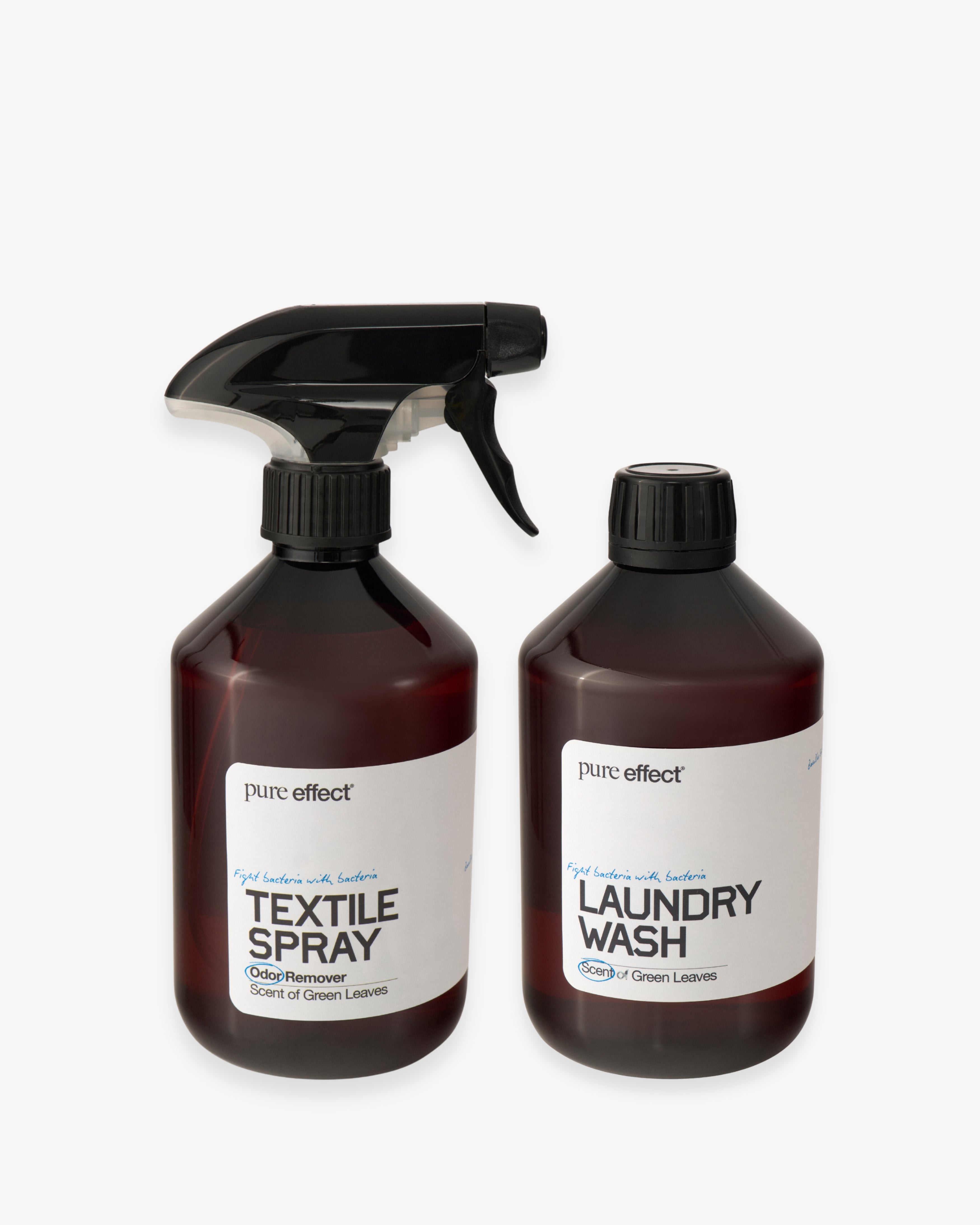 ure Effect bundle med vaskemiddel Green Leaves 500 ml og tekstilspray Green Leaves 500 ml